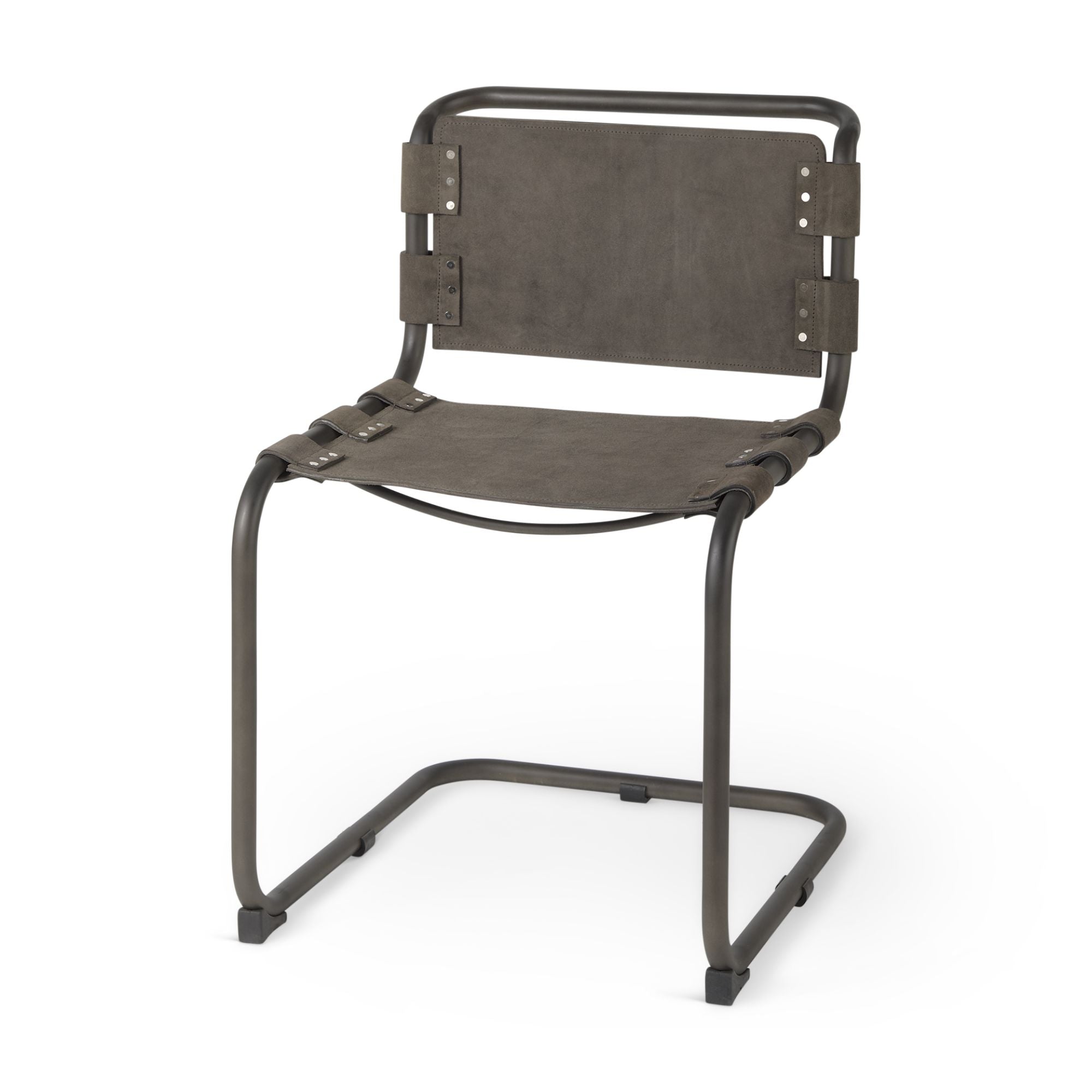 Mercana Berbick Iron Frame Dining Chair in Brown | CastleUp Experience Centre Online Furniture