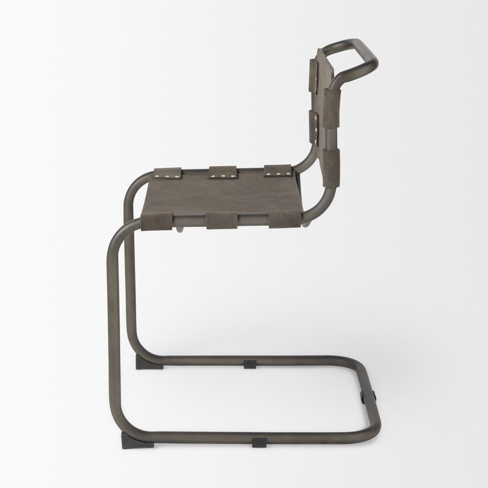 Mercana Berbick Iron Frame Dining Chair in Brown | CastleUp Experience Centre Online Furniture
