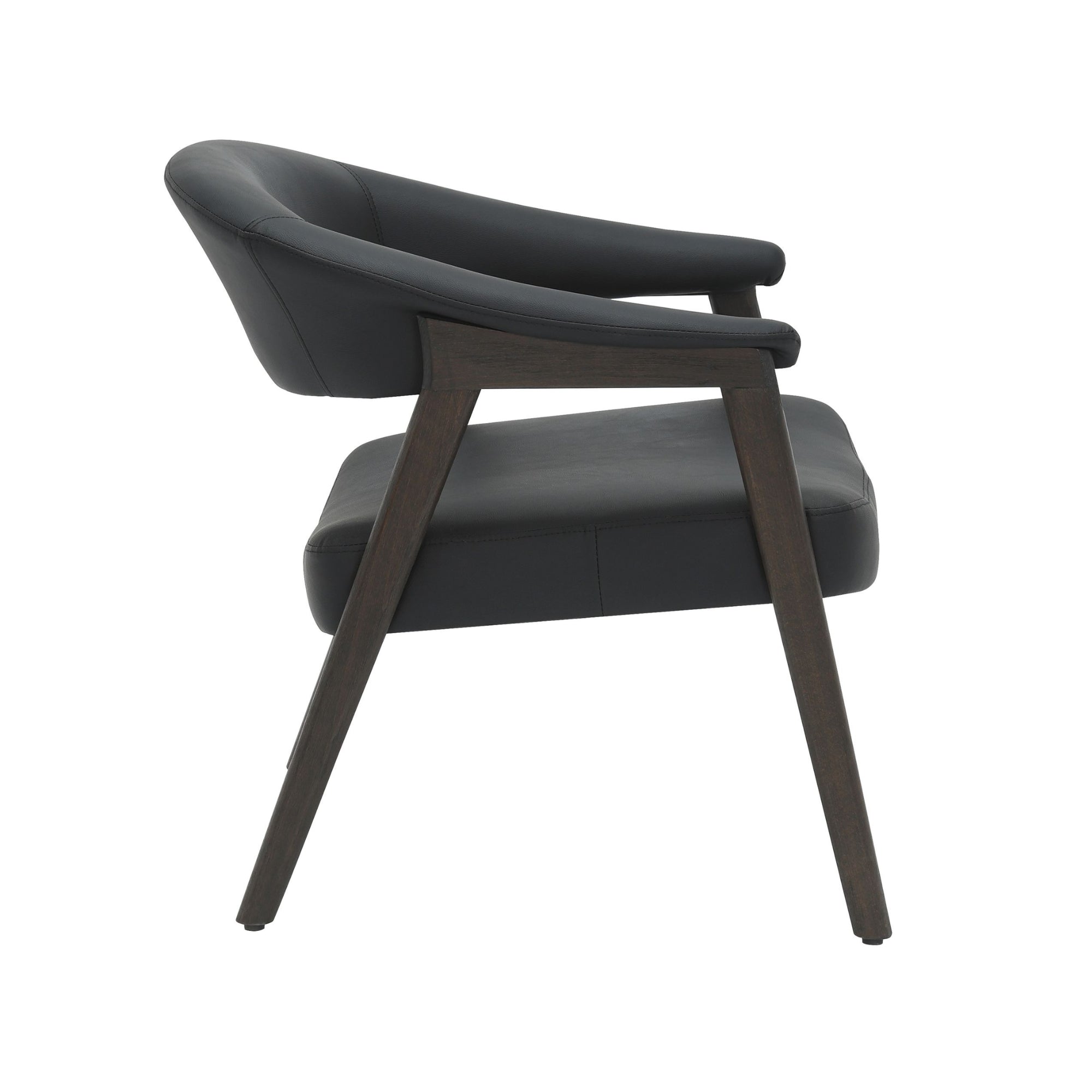 Bexley Accent Chair in Black and Dark Walnut