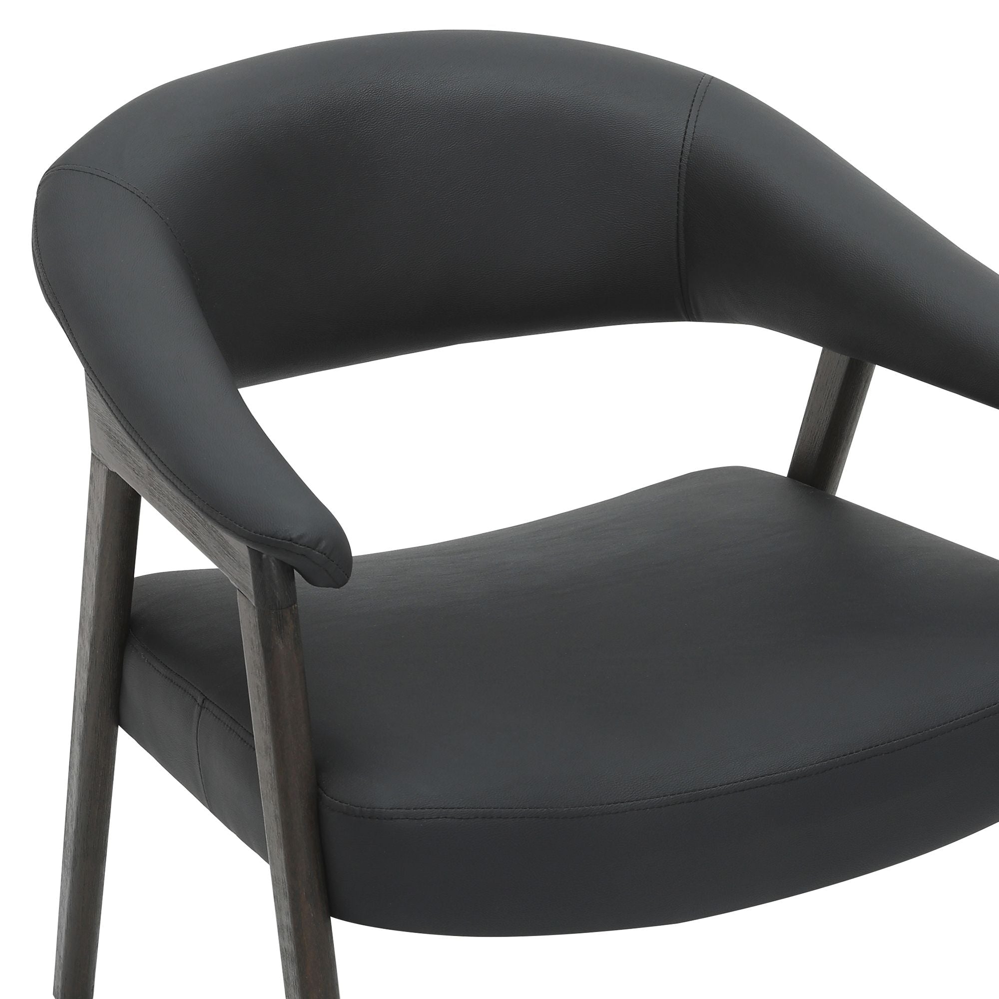 Bexley Accent Chair in Black and Dark Walnut
