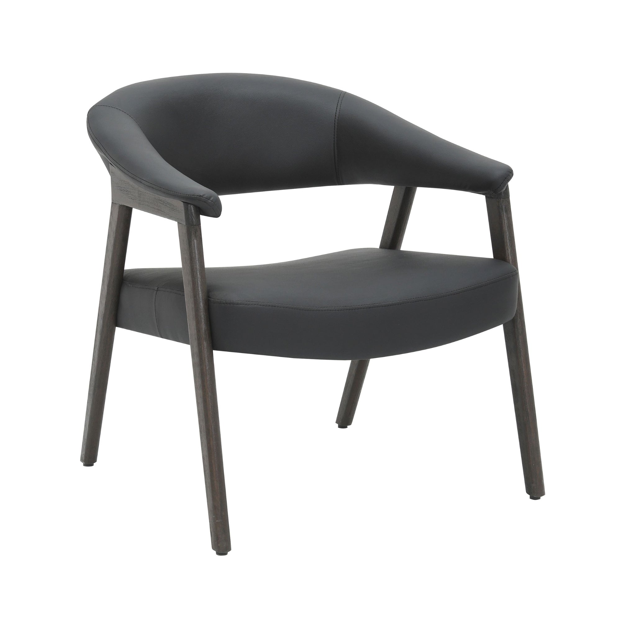 Bexley Accent Chair in Black and Dark Walnut
