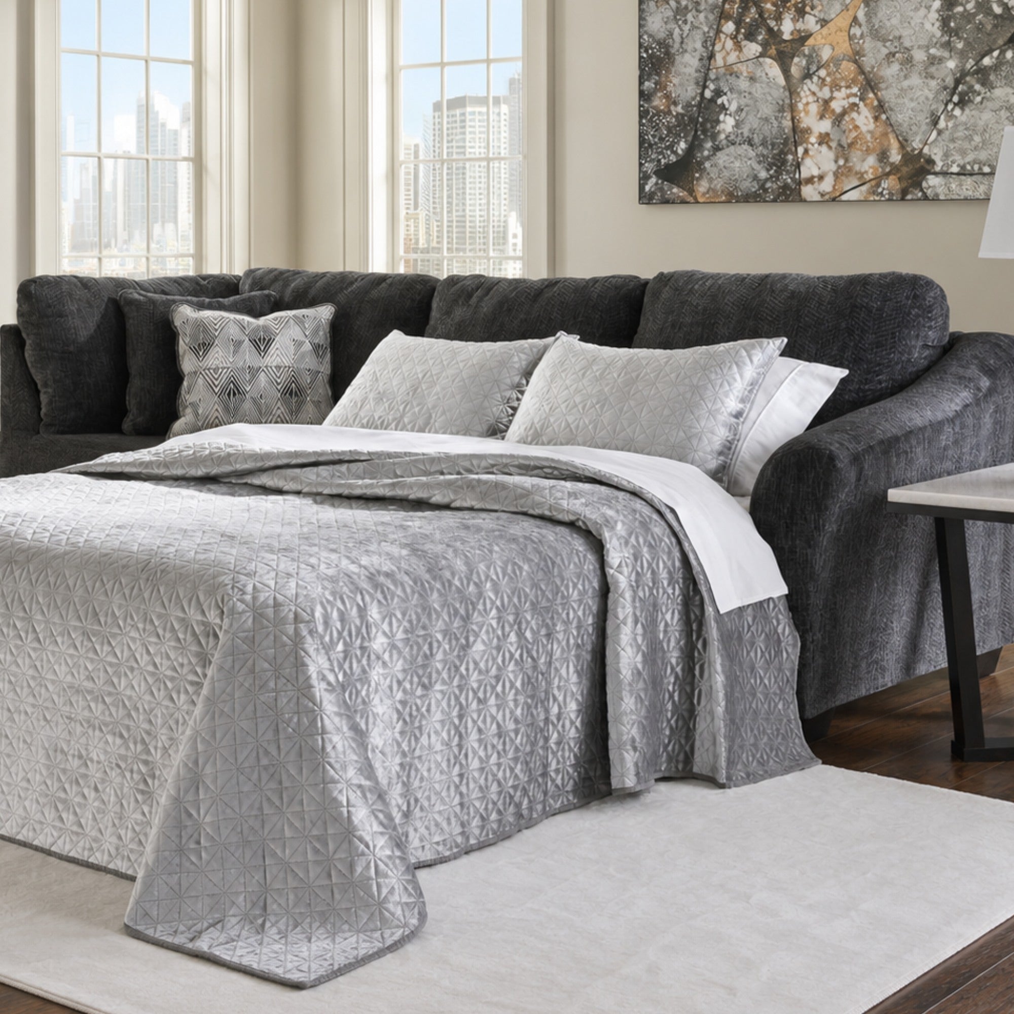 Biddeford 2-Piece Sectional Sleeper with Chaise