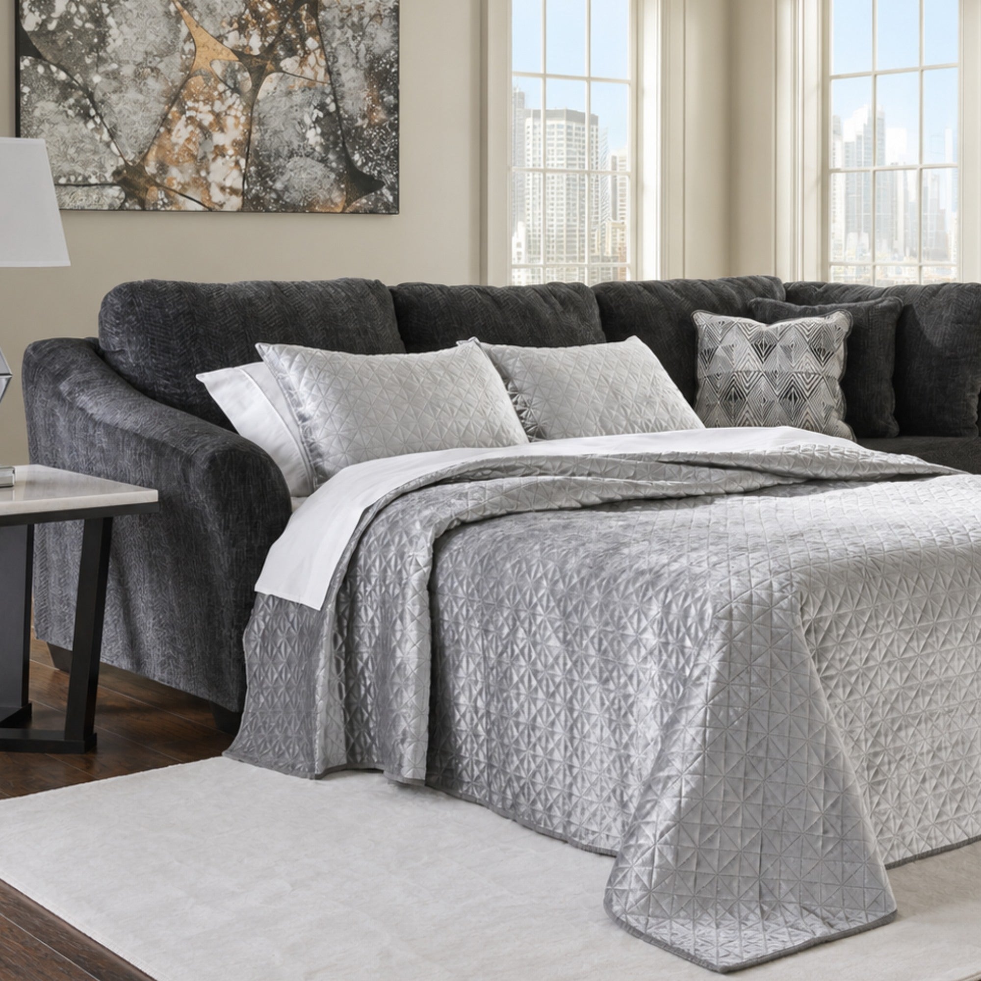 Biddeford 2-Piece Sectional Sleeper with Chaise