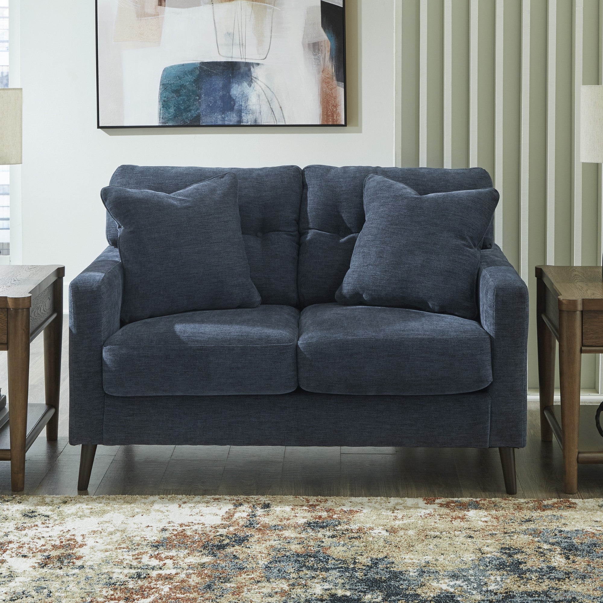 Bixler Loveseat in Navy