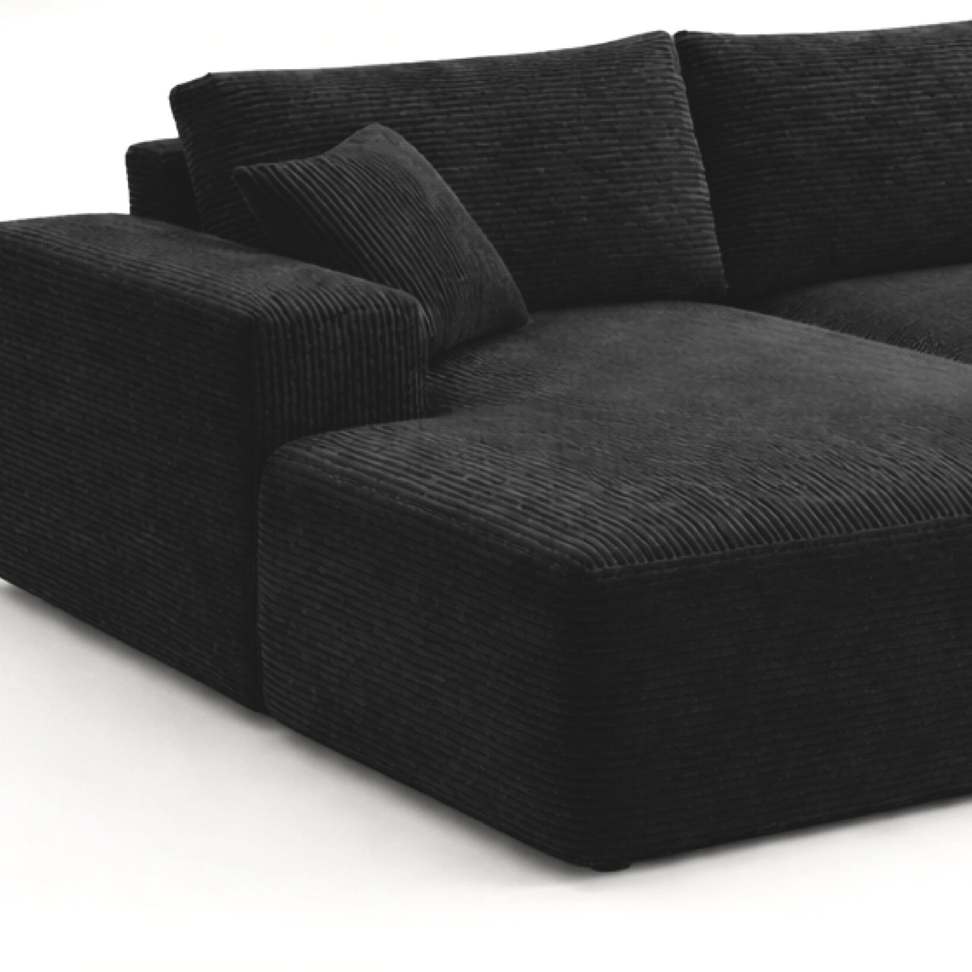 Corduray Cloud Compression Sectional with Deep Seat Black | CastleUp Experience Centre Online Furniture
