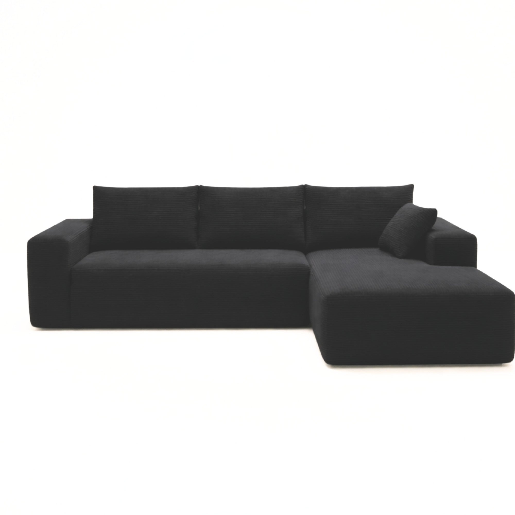 Corduray Cloud Compression Sectional with Deep Seat Black | CastleUp Experience Centre Online Furniture