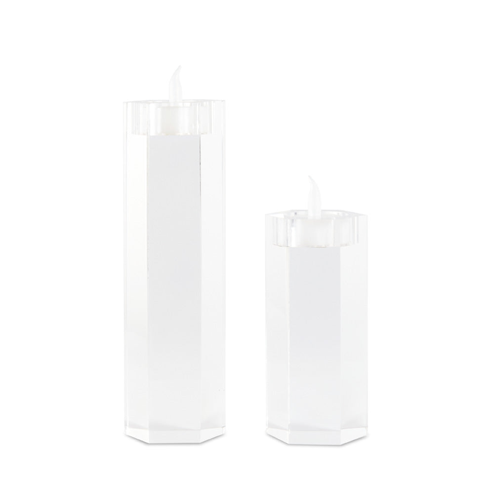 Blaine Acrylic Candle Holders - Set of 2.