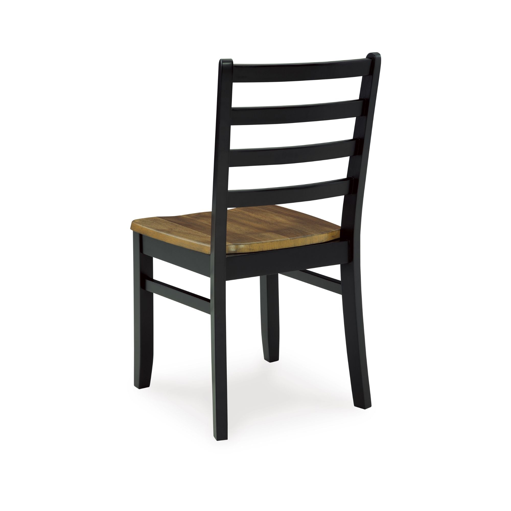 Brown and black 7-piece rectangular dining room set by Signature Ashley featuring a table and six chairs.