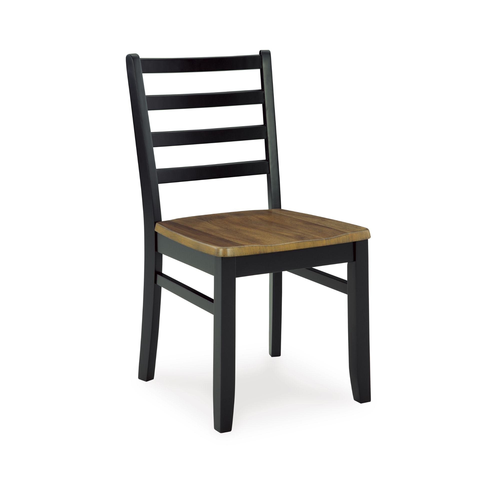 Brown and black 7-piece rectangular dining room set with table and matching chairs by Signature Ashley.