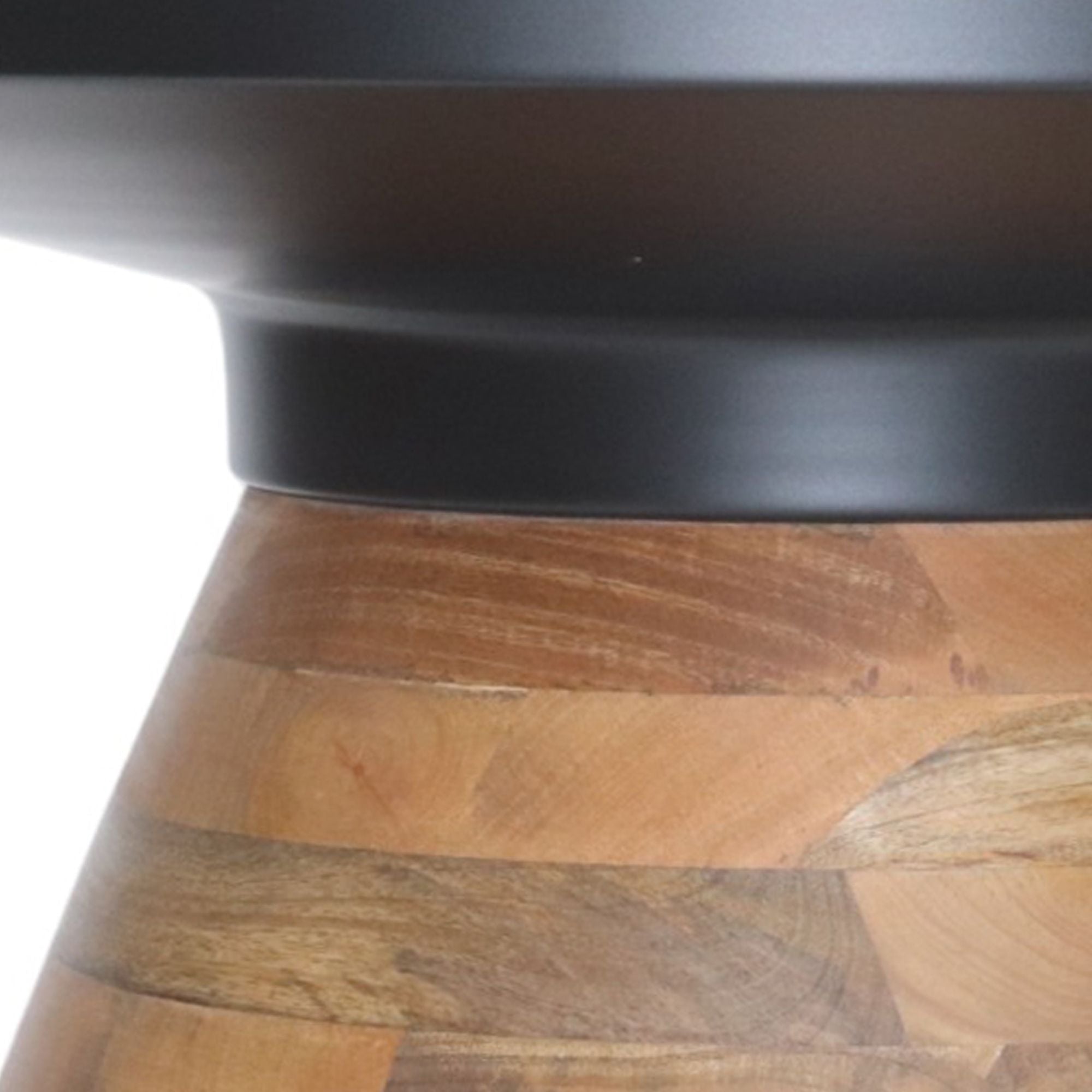 Boden 2-Piece Round Coffee Table Set in Black and Walnut