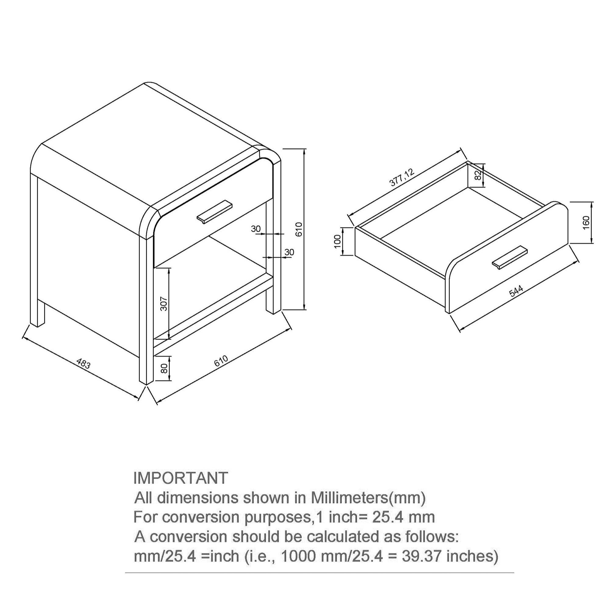 Bowman 1 Drawer Accent Table in Natural