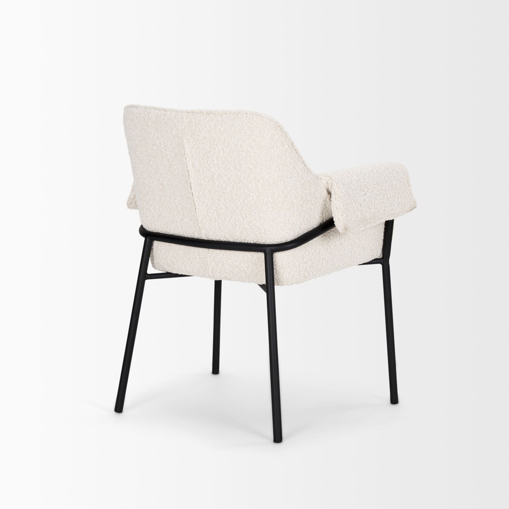 Mercana Brently Boucle Fabric Dining Chair in Cream | CastleUp Experience Centre Online Furniture