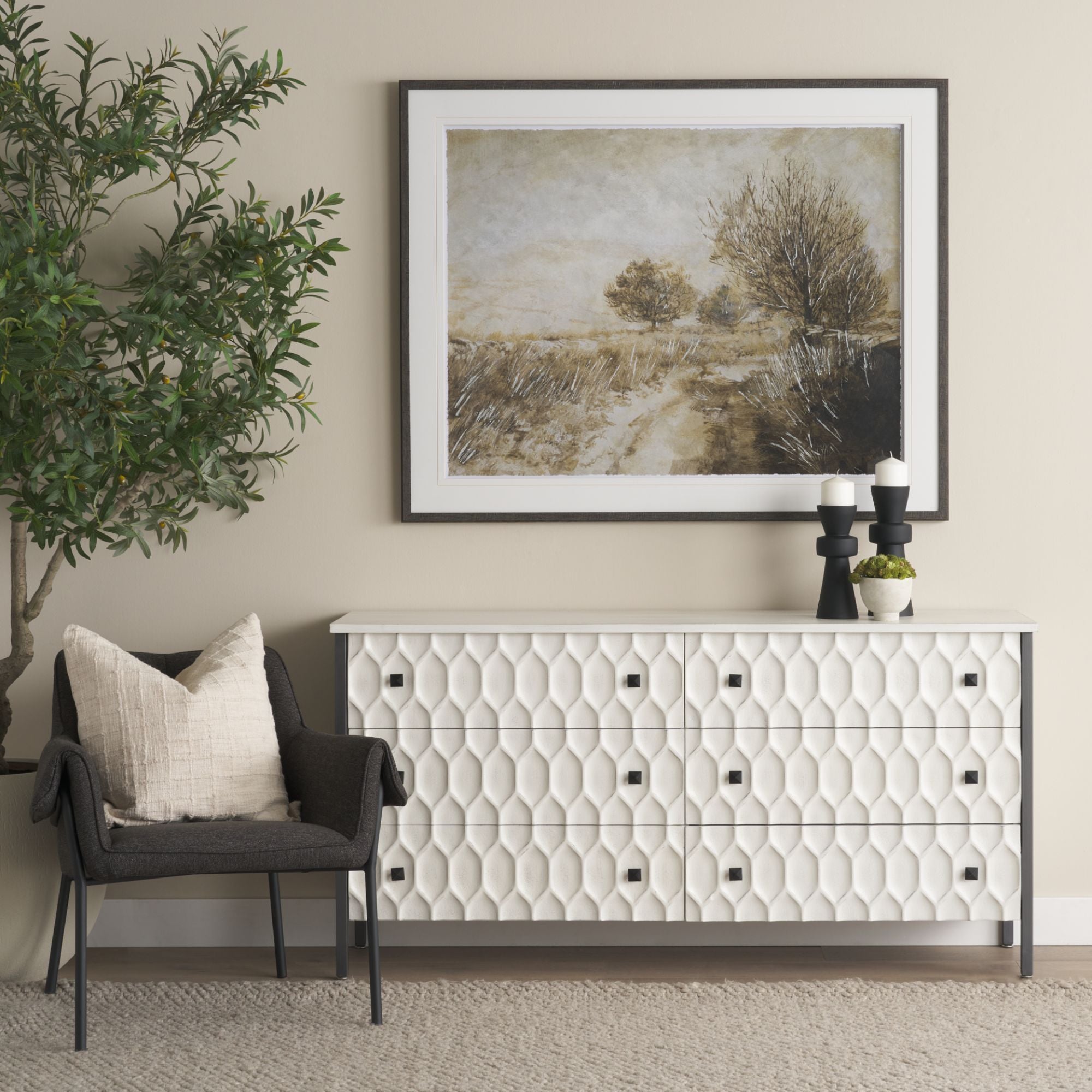 Mercana Brently Fabric Dining Chair in Gray | CastleUp Experience Centre Online Furniture