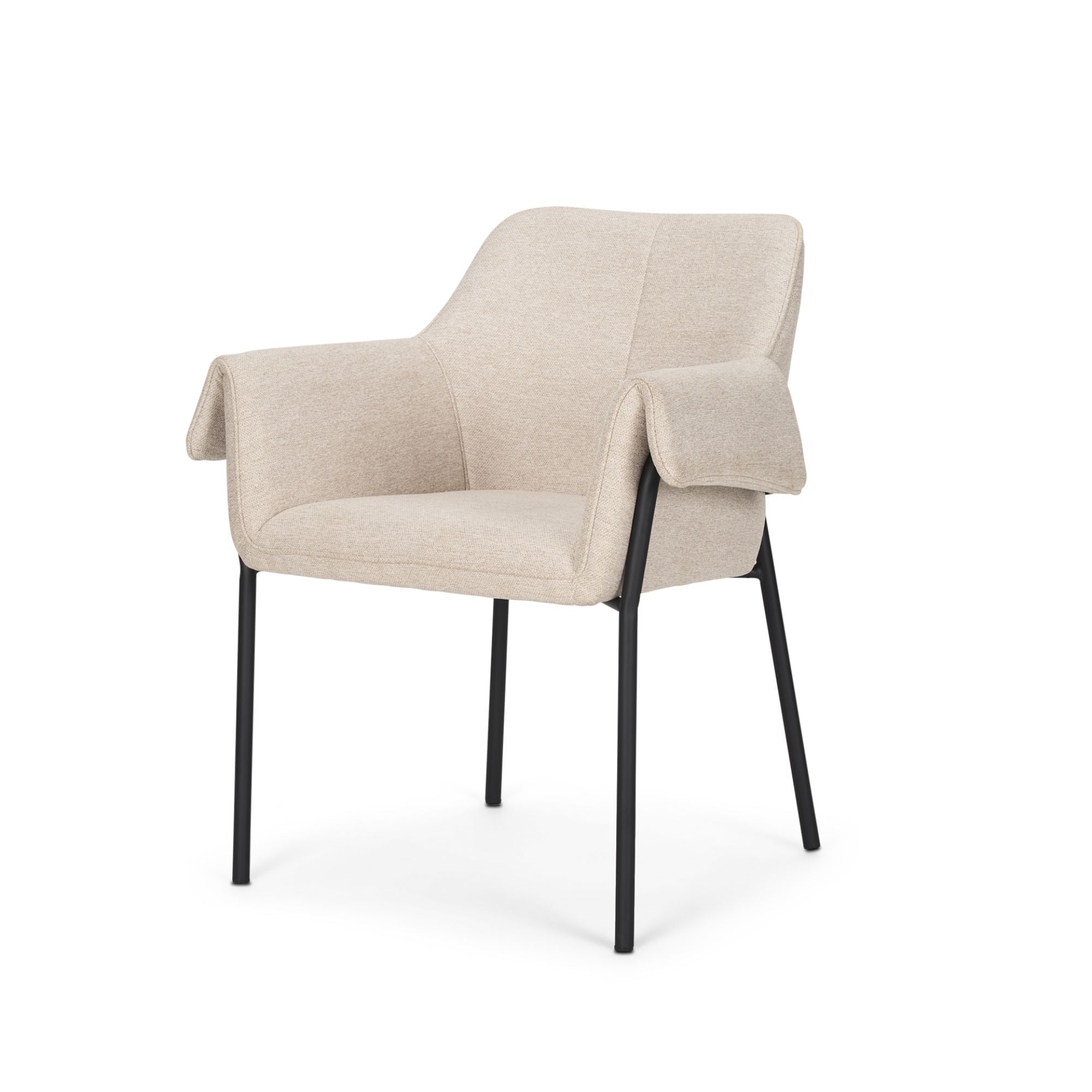 Mercana Brently Fabric Dining Chair in Oatmeal | CastleUp Experience Centre Online Furniture