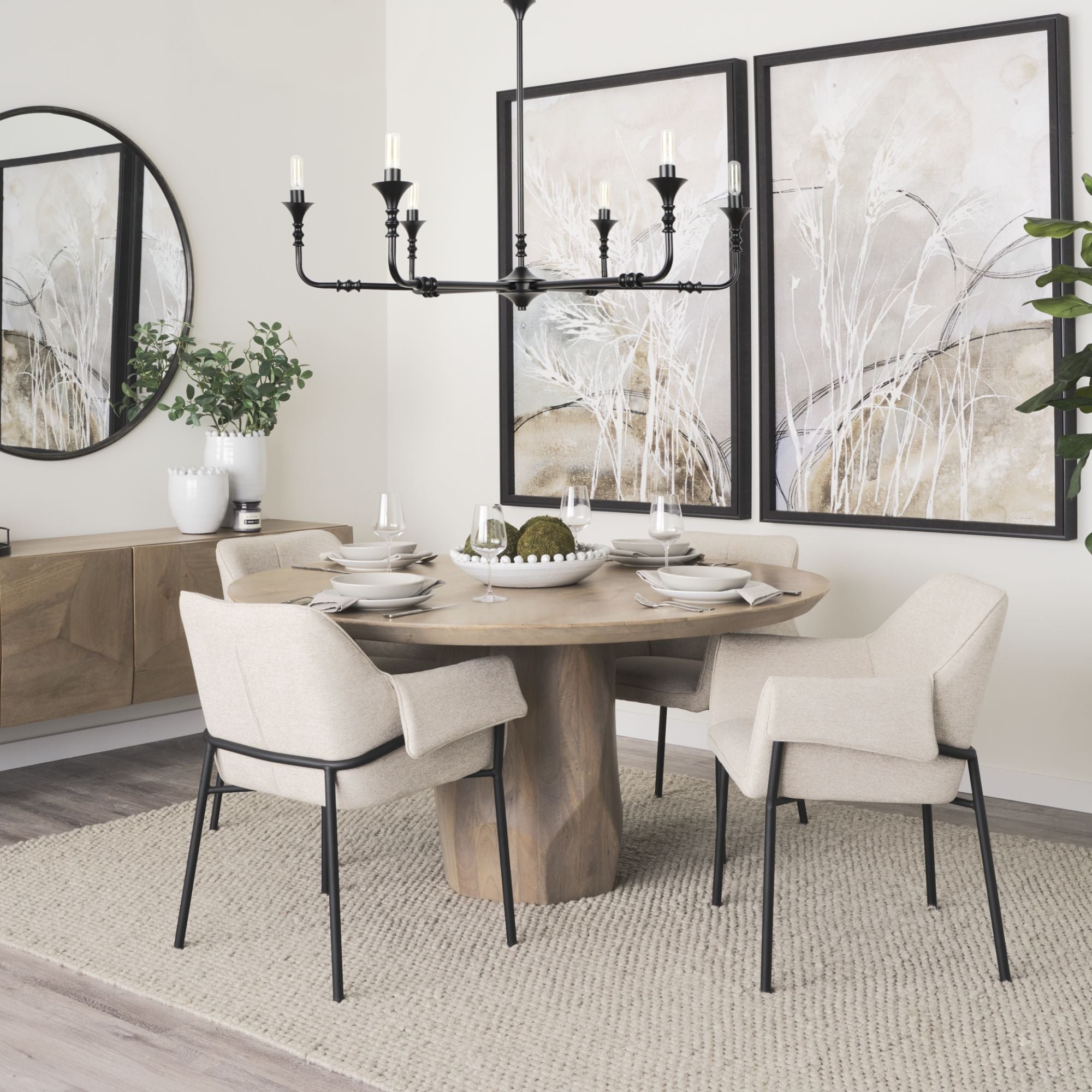 Mercana Brently Fabric Dining Chair in Oatmeal | CastleUp Experience Centre Online Furniture