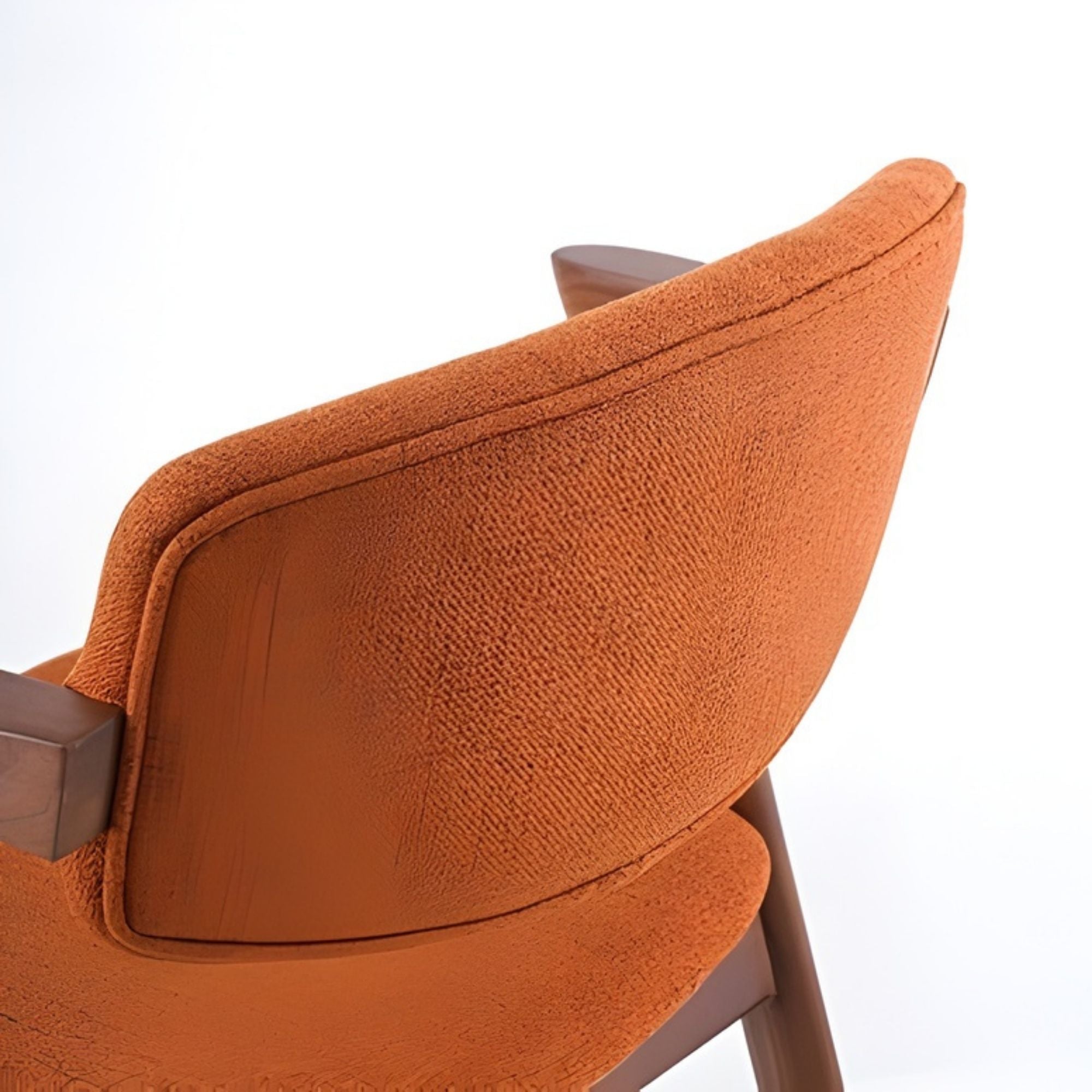 Brera Collection Wood Frame Dining Chair Orange/Walnut | CastleUp Experience Centre Online Furniture