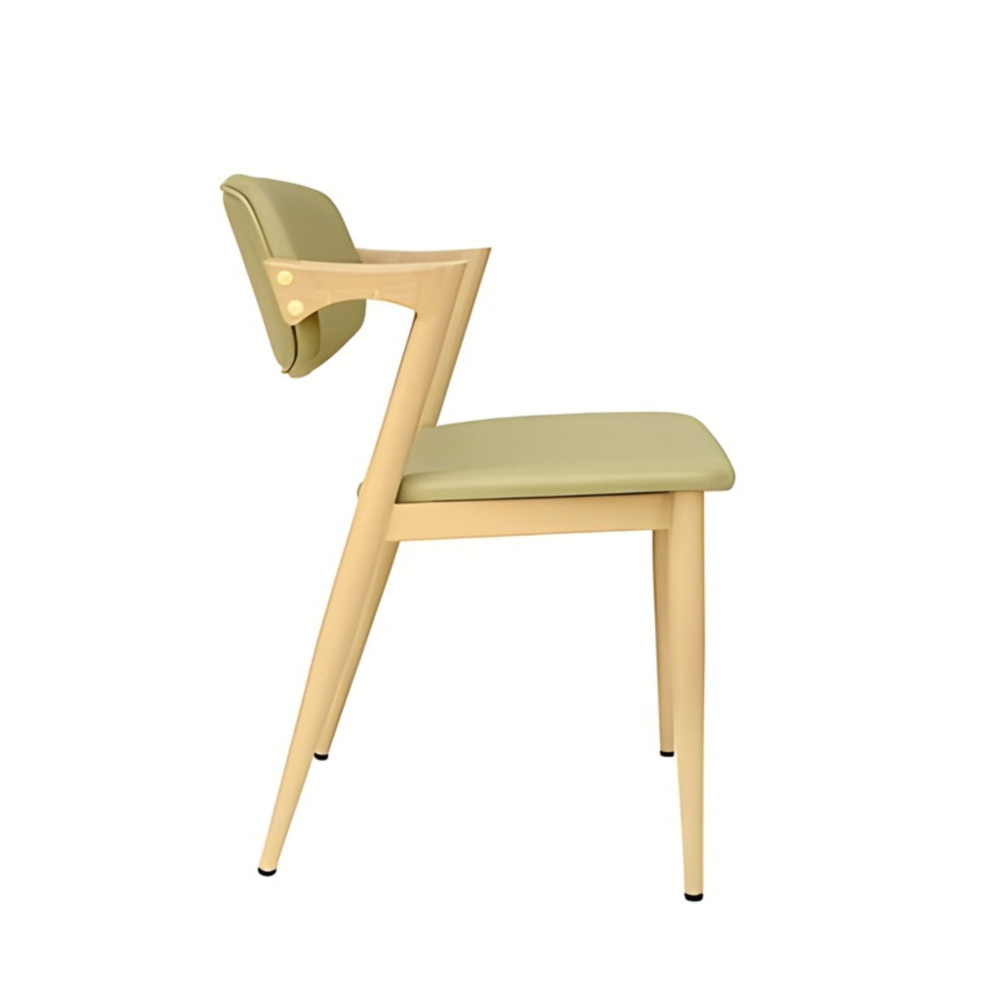 Brera Collection Metal Frame Dining Chair in Light Green (Set of 2)