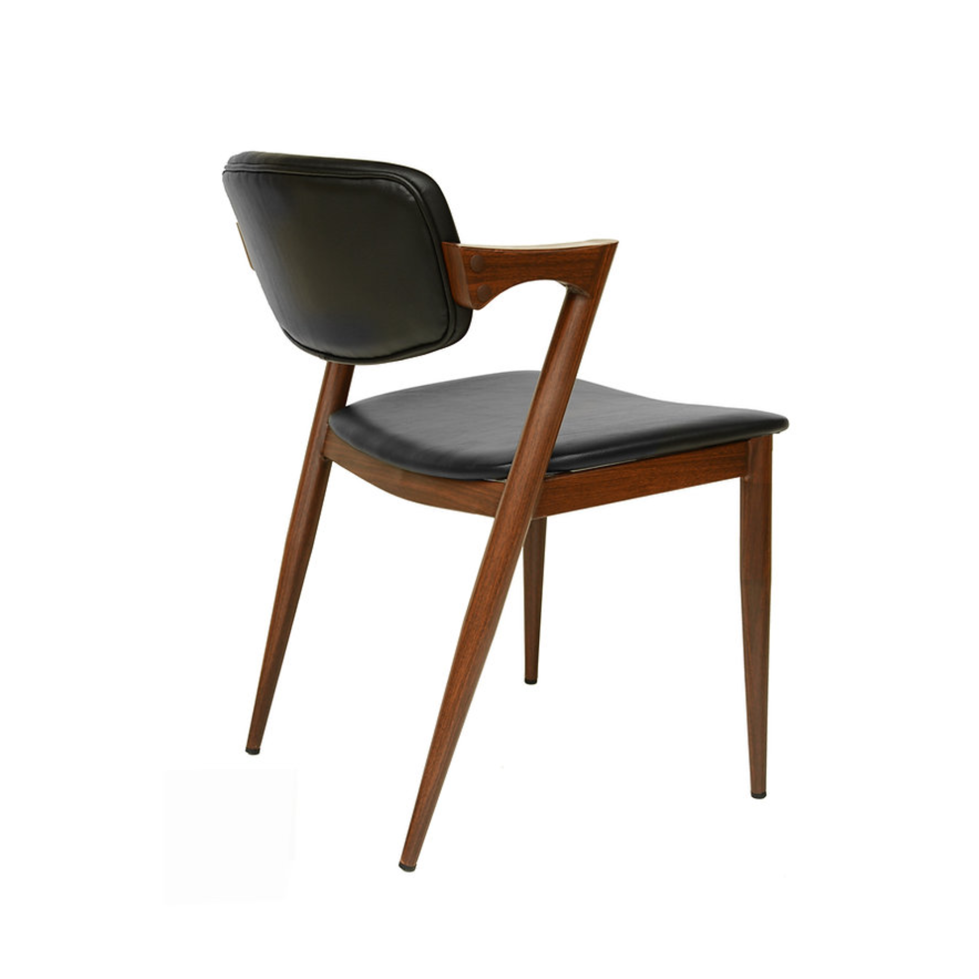 Brera Collection Metal Frame Dining Chair in Black/Walnut | CastleUp Experience Centre Online Furniture