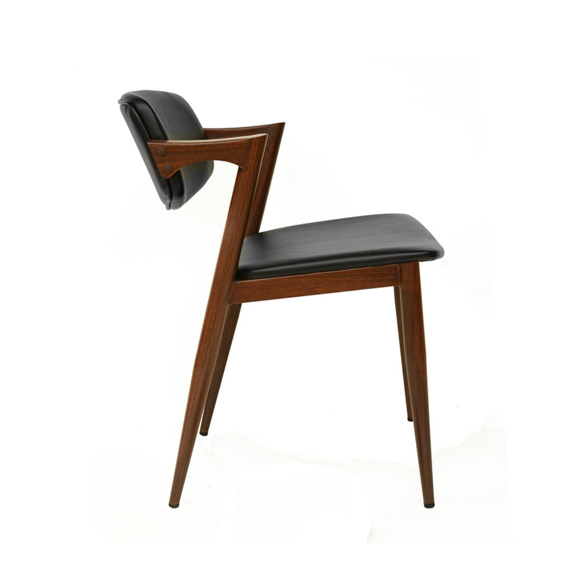Brera Collection Metal Frame Dining Chair in Black/Walnut | CastleUp Experience Centre Online Furniture