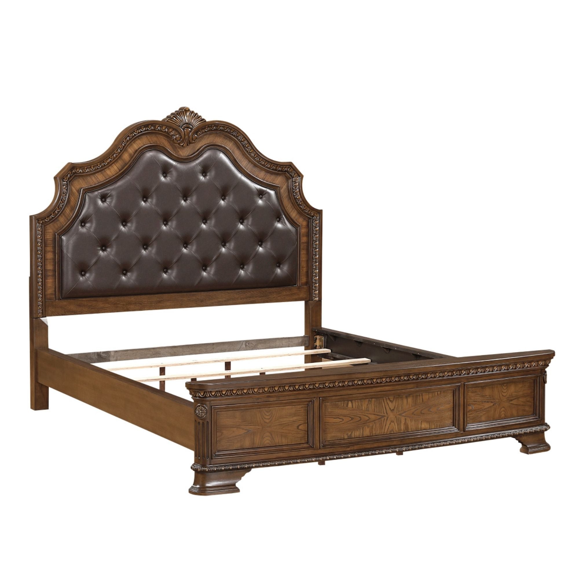 Bridgepoint bedroom set by MAZ featuring a modern bed frame with matching nightstands and a sleek, contemporary design.