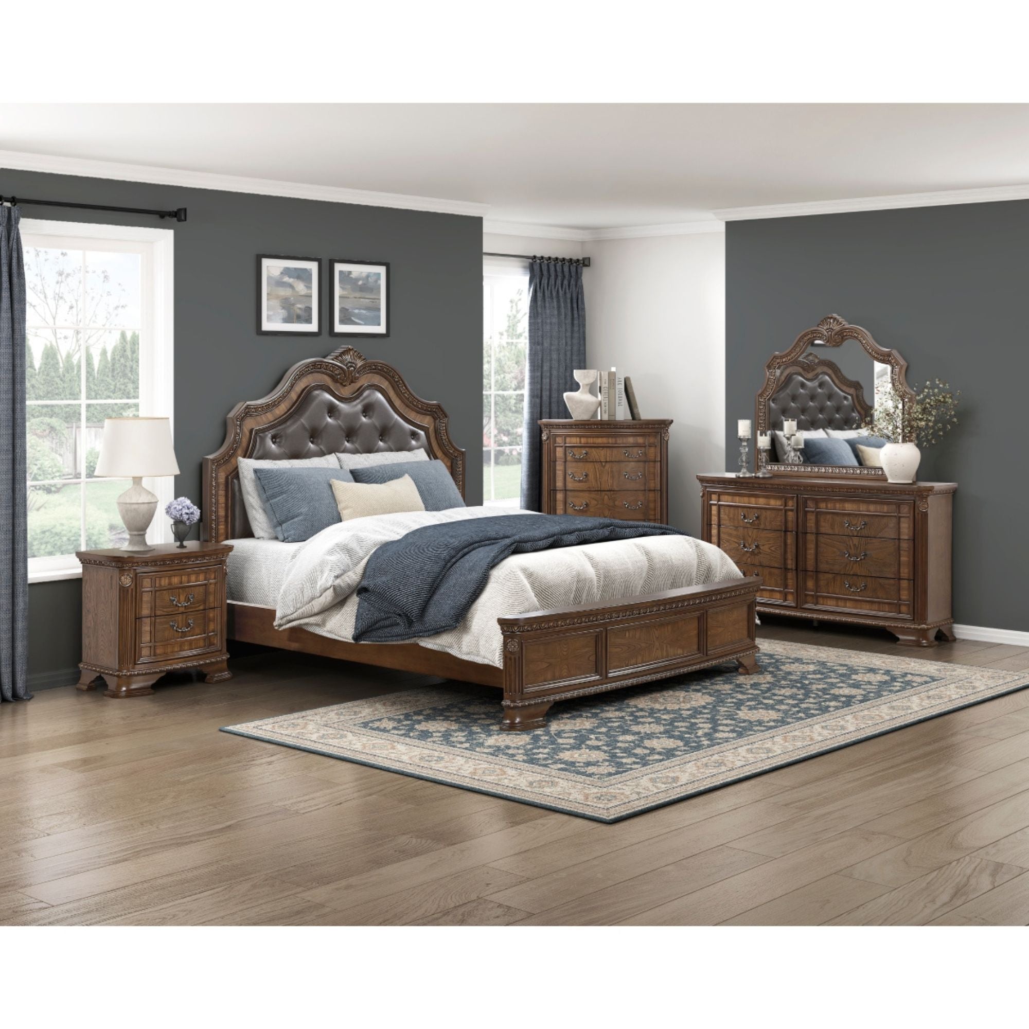 M.A.F Bridgepoint Chest Drawer with multiple drawers, wooden finish, and modern design for bedroom storage.