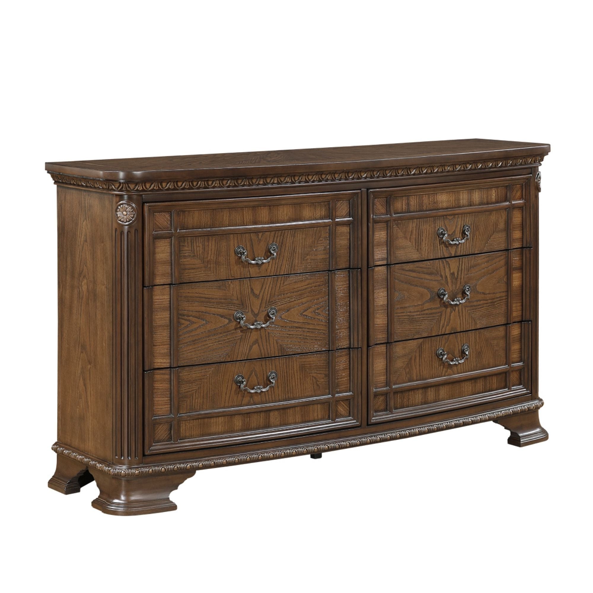 Bridgepoint bedroom set dresser by MAZ, featuring a wooden finish with sleek drawer handles and modern bedroom furniture design.