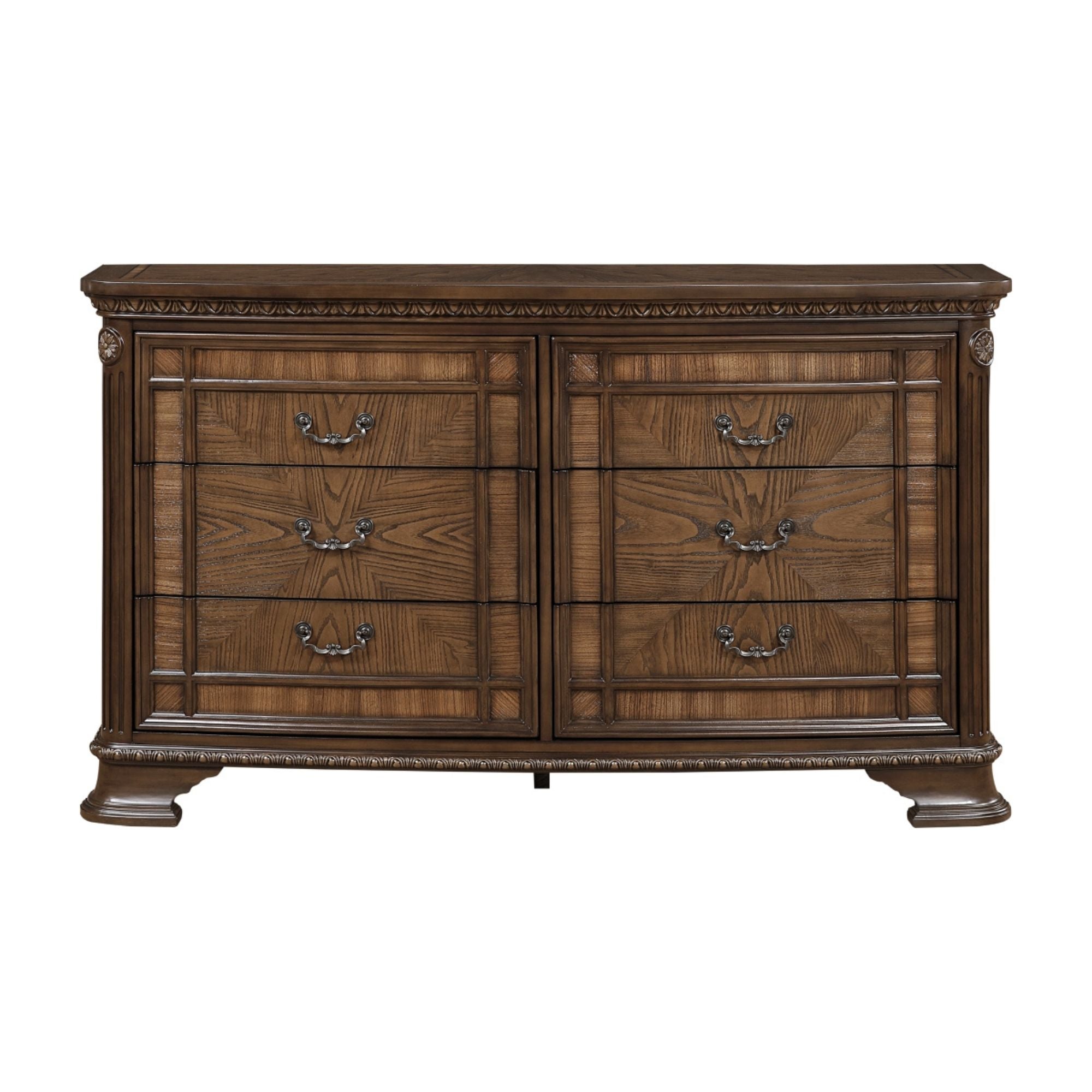 Maz Bridgepoint bedroom set dresser with sleek wood finish and modern design, featuring multiple drawers and a spacious top surface.