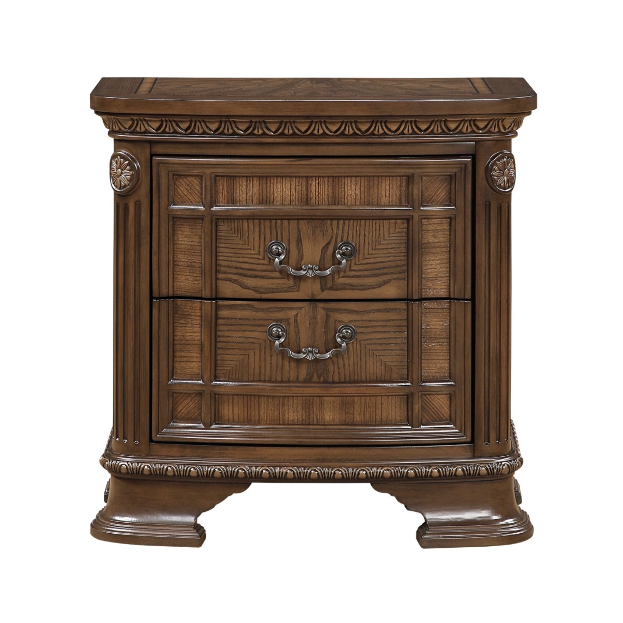 MAZ Bridgepoint nightstand with a sleek wood finish and modern design, featuring a single drawer and open shelf.