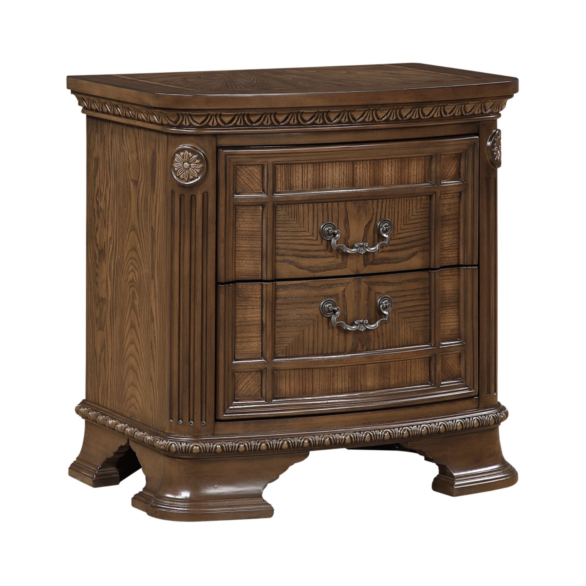 MAZ Bridgepoint bedroom set nightstand with wood finish and modern design, featuring a single drawer and spacious top surface.