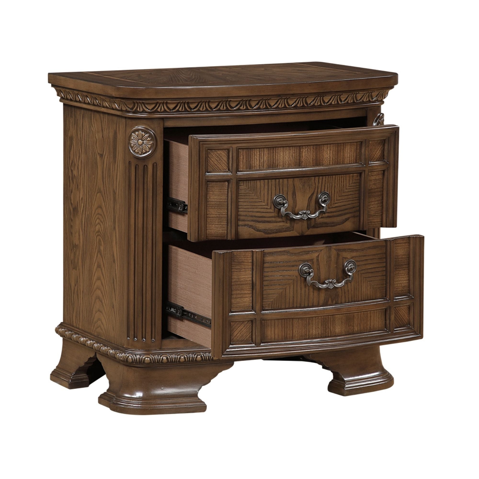 Bridgepoint bedroom set nightstand by MAZ with a wood finish and modern design, featuring a single drawer and a flat top surface.