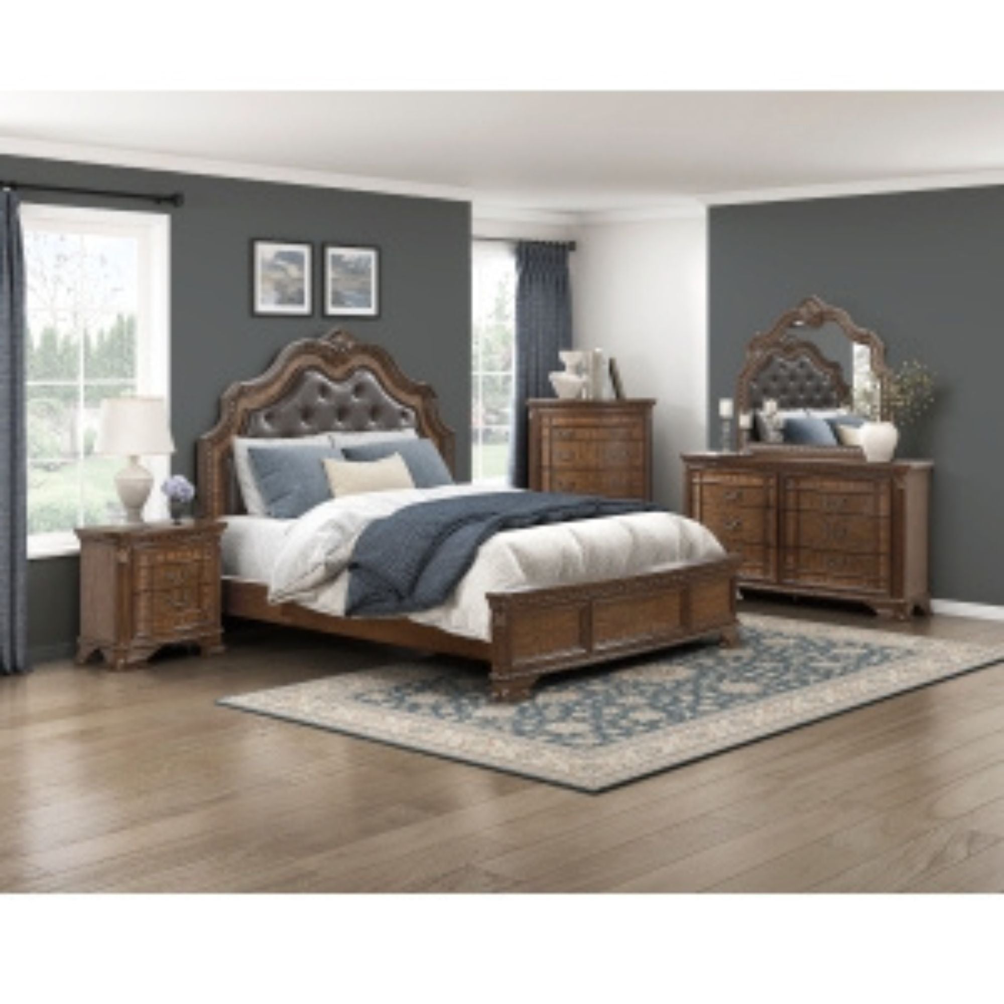 MAZ Bridgepoint nightstand with a sleek wood finish and modern design, featuring a single drawer and open shelf.