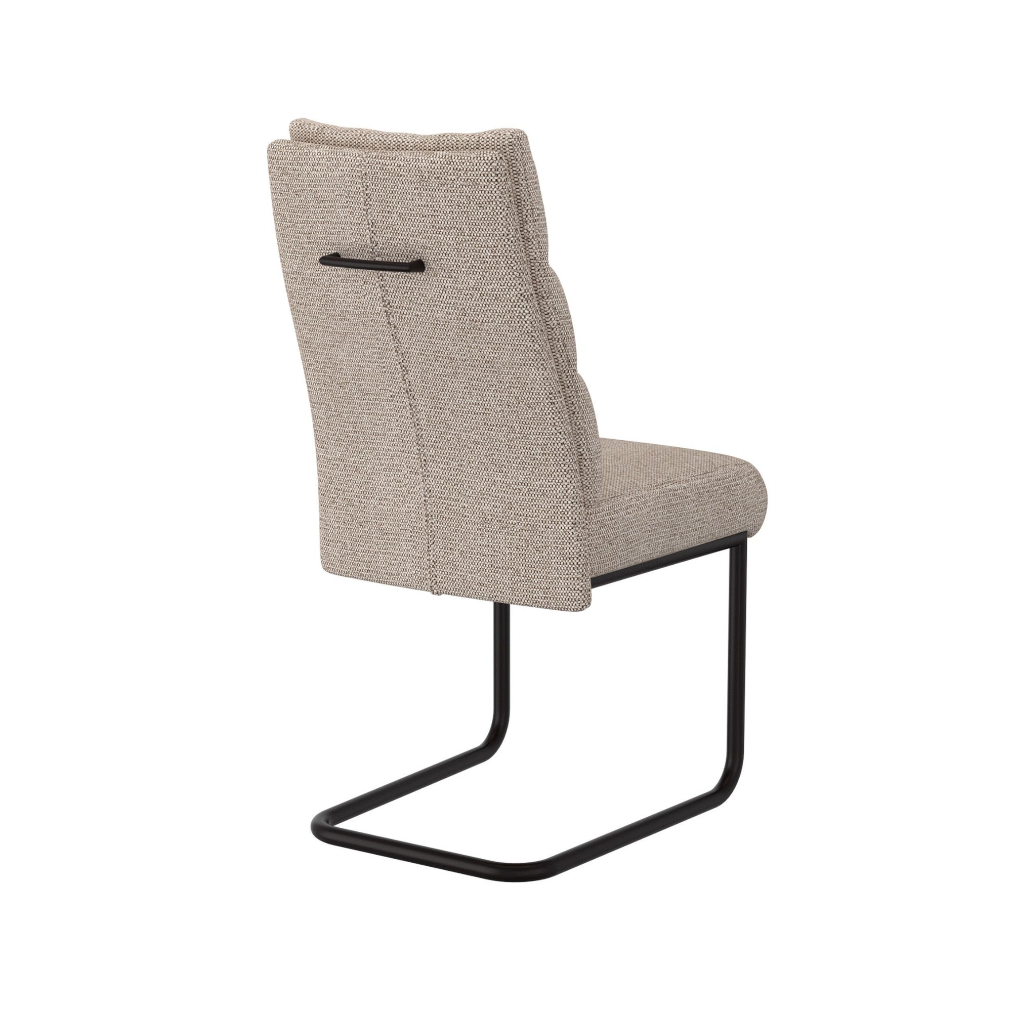 Brodi Dining Chair Char in Mushroom Beige Fabric (Set of 2)