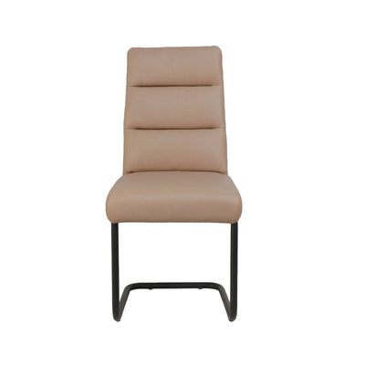 Brodi Dining Chair Char in Mushroom Faux Leather (Set of 2)