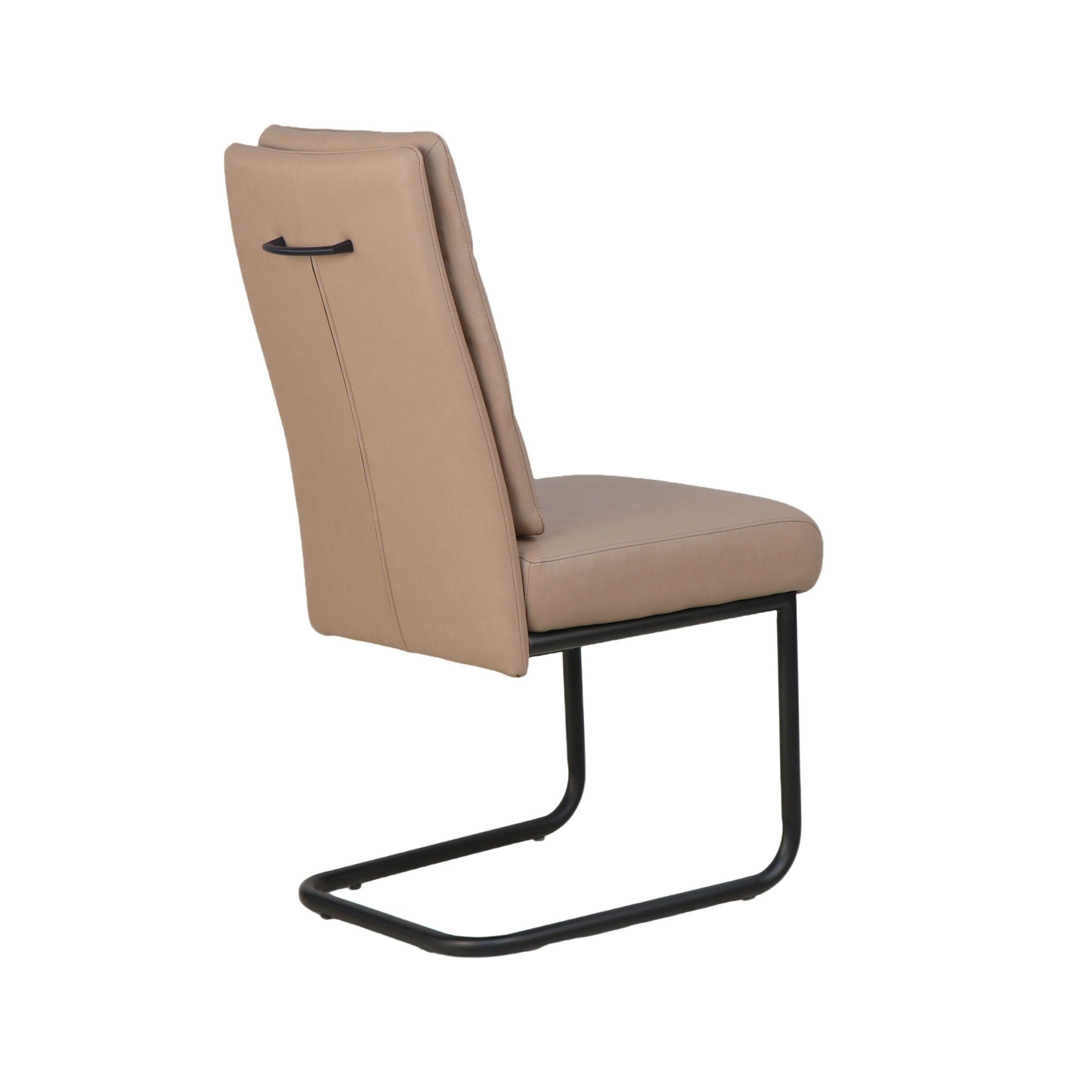 Brodi Dining Chair Char in Mushroom Faux Leather (Set of 2)