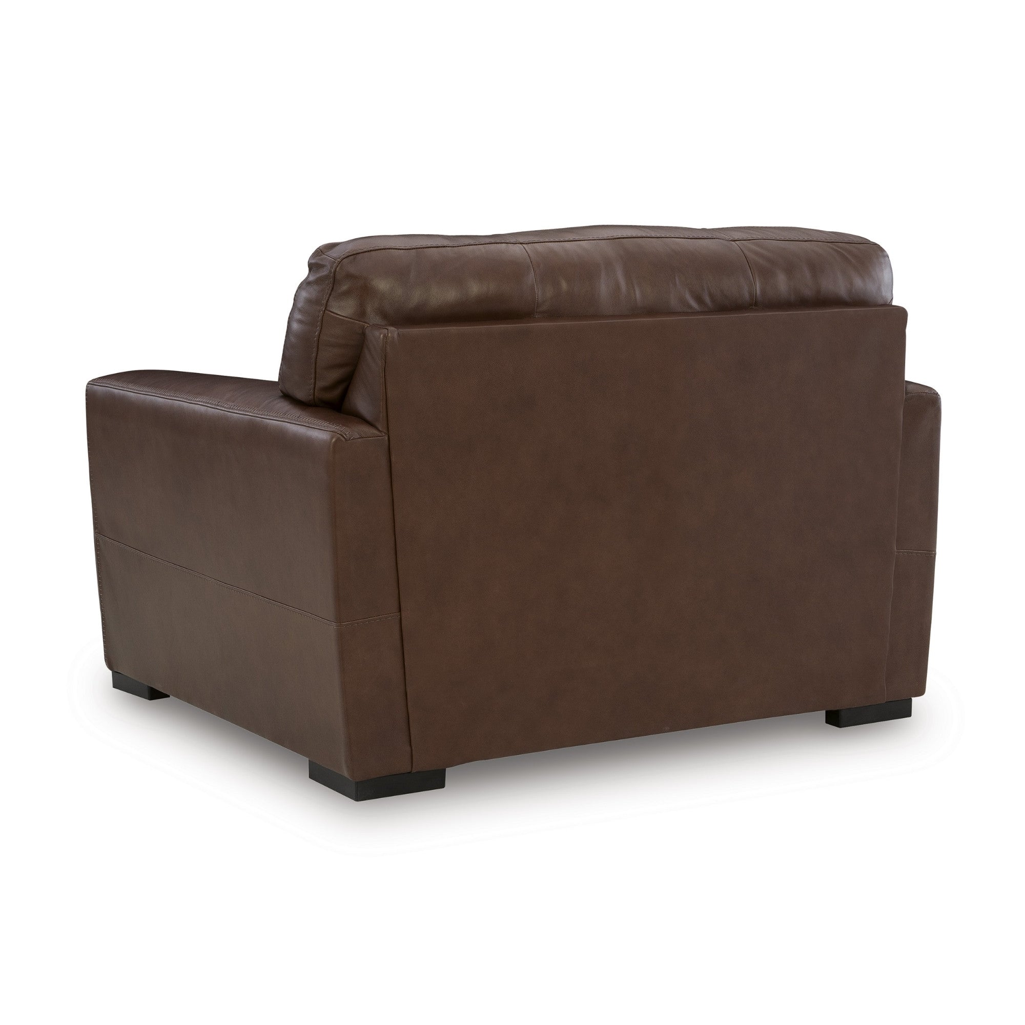 Brogliano Top Grain Leather Oversize Chair Brown