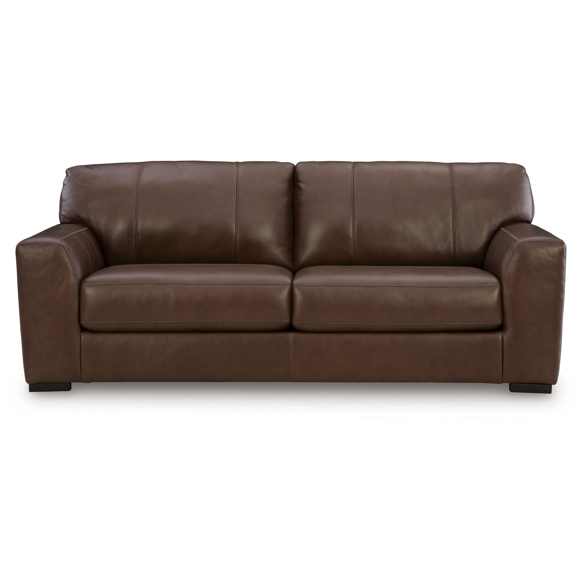 Brogliano Top Grain Leather Sofa Brown
