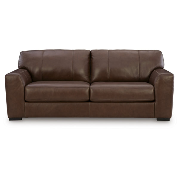 Brogliano Top Grain Leather Sofa Brown