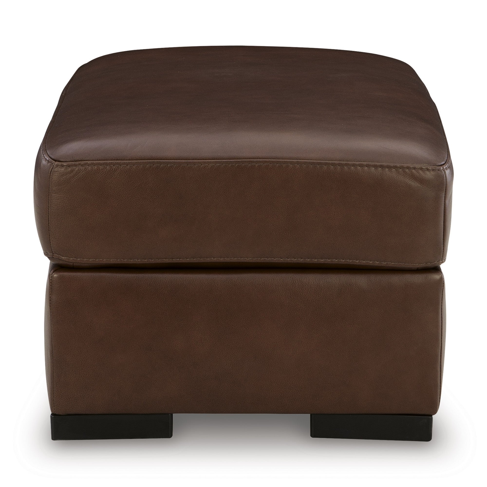Brogliano Top Grain Leather Ottoman Brown
