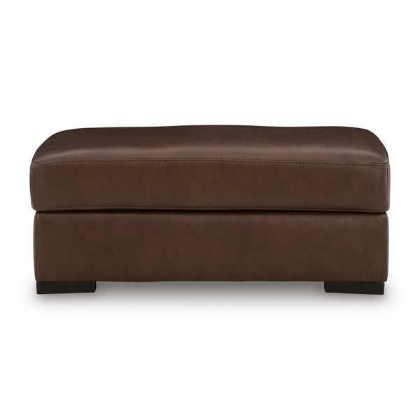 Brogliano Top Grain Leather Ottoman Brown