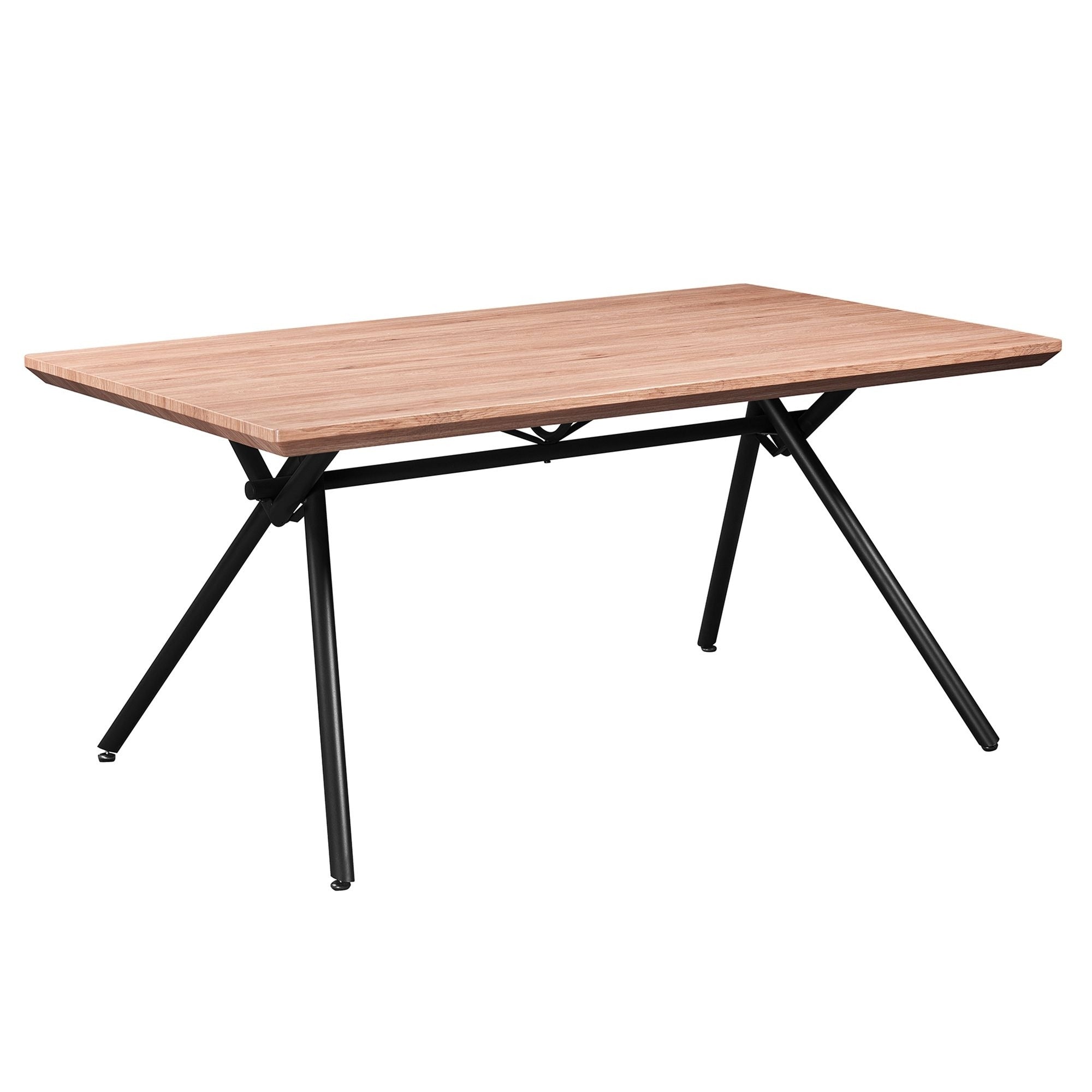 Bronx 63" Rectangular Dining Table Natural and Black