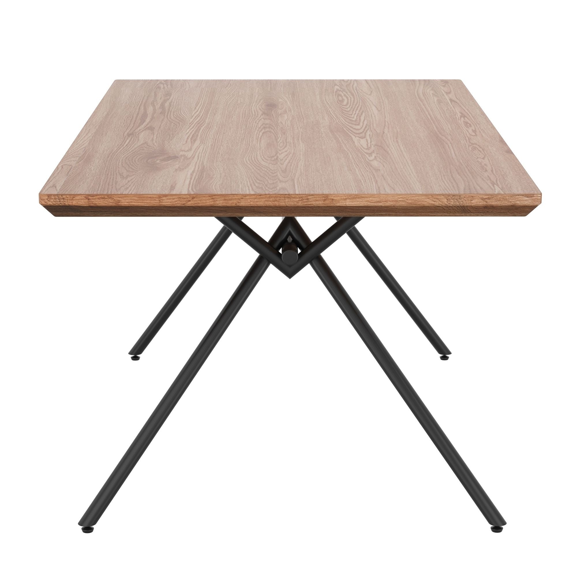 Bronx 63" Rectangular Dining Table Natural and Black