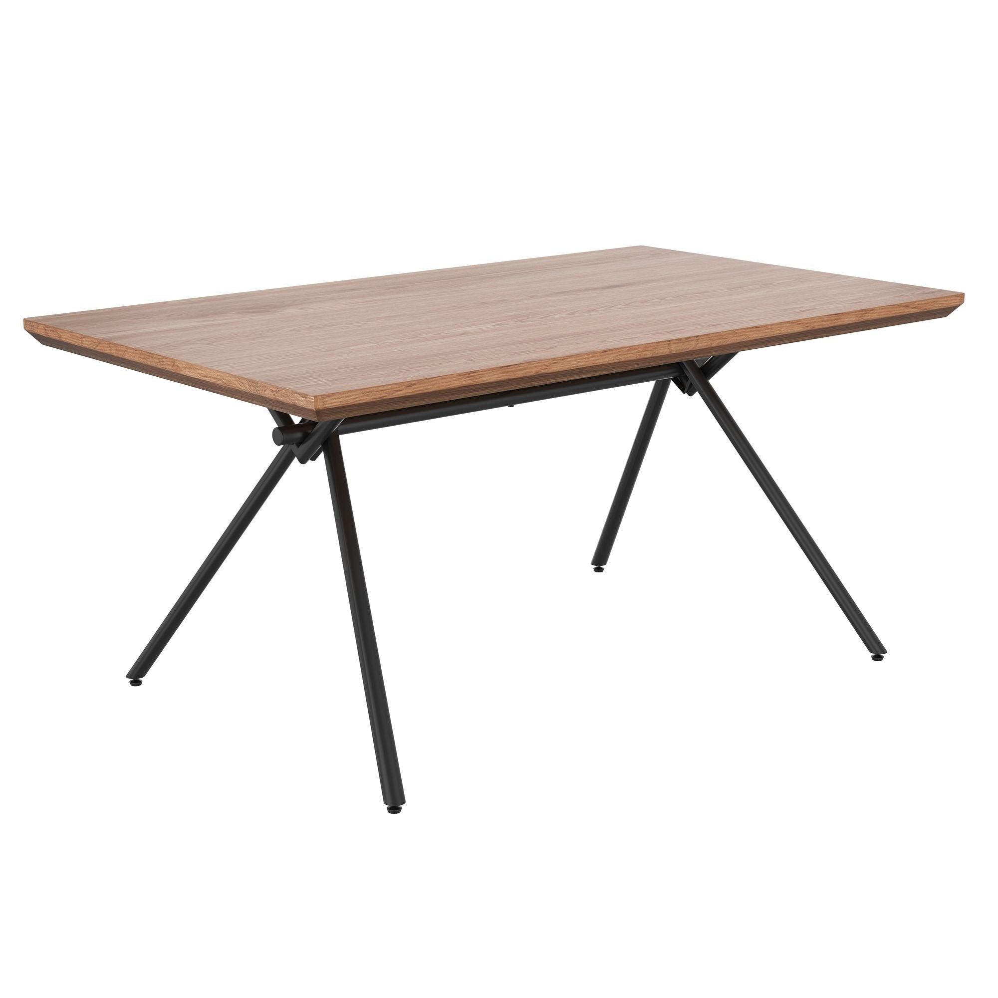 Bronx 63" Rectangular Dining Table Natural and Black