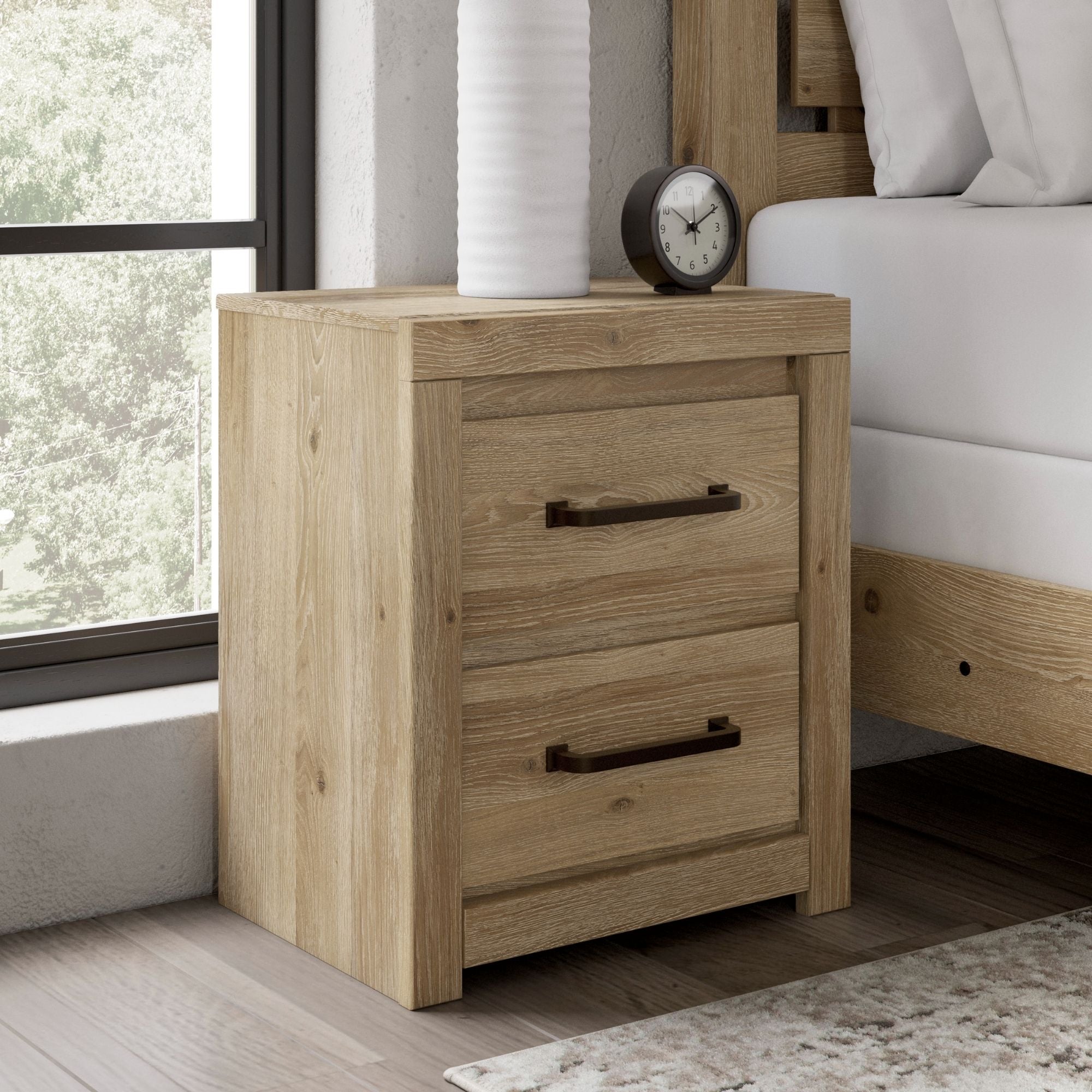 Brozmont Two Drawer Night Stand