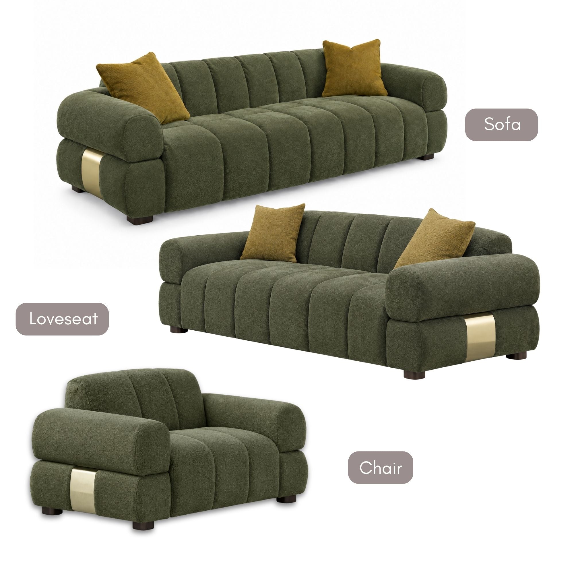 Canadian-made Phoenix Modern Sofa Set