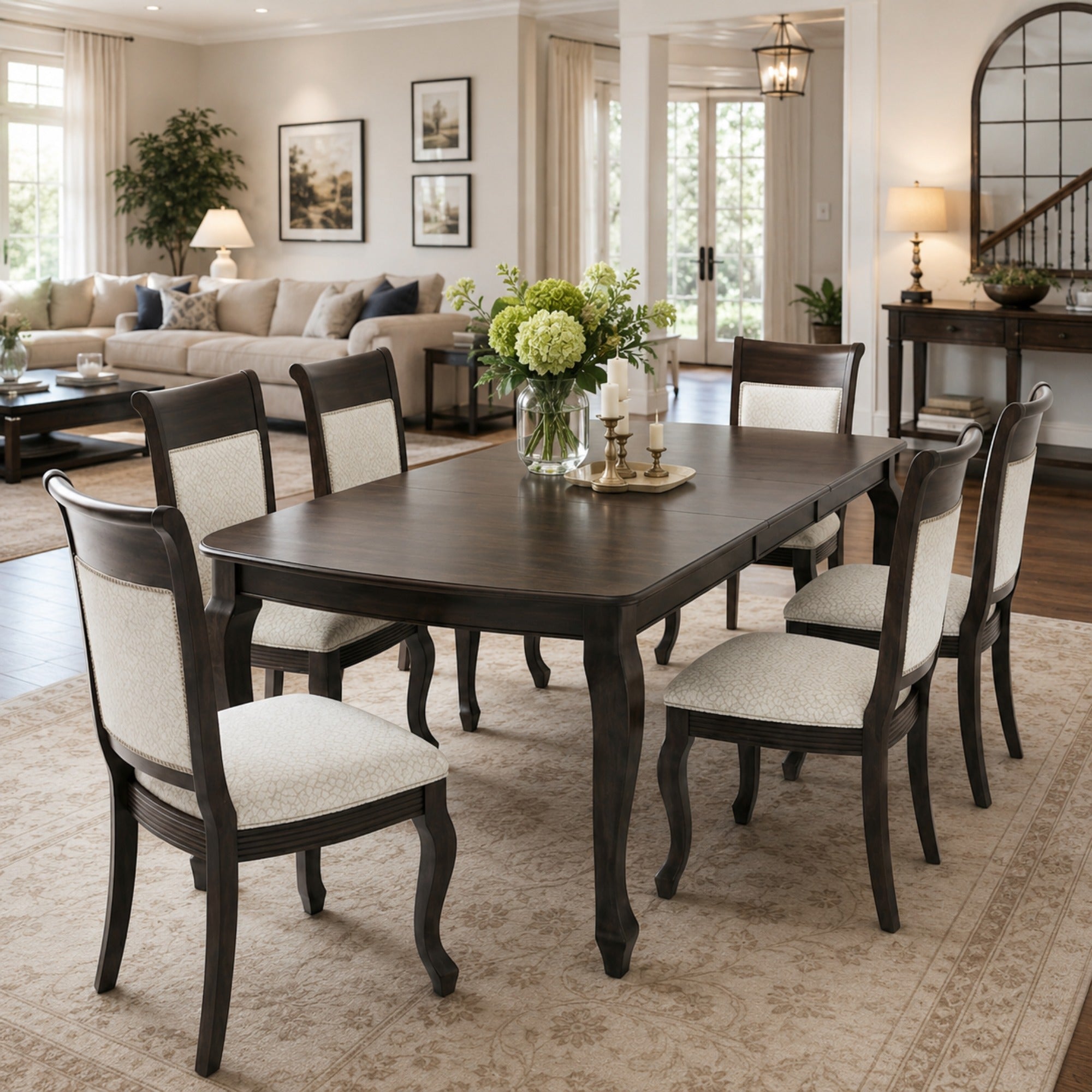 Canadian Made Cambridge 7 Piece Solid Wood Extendable Dining Set