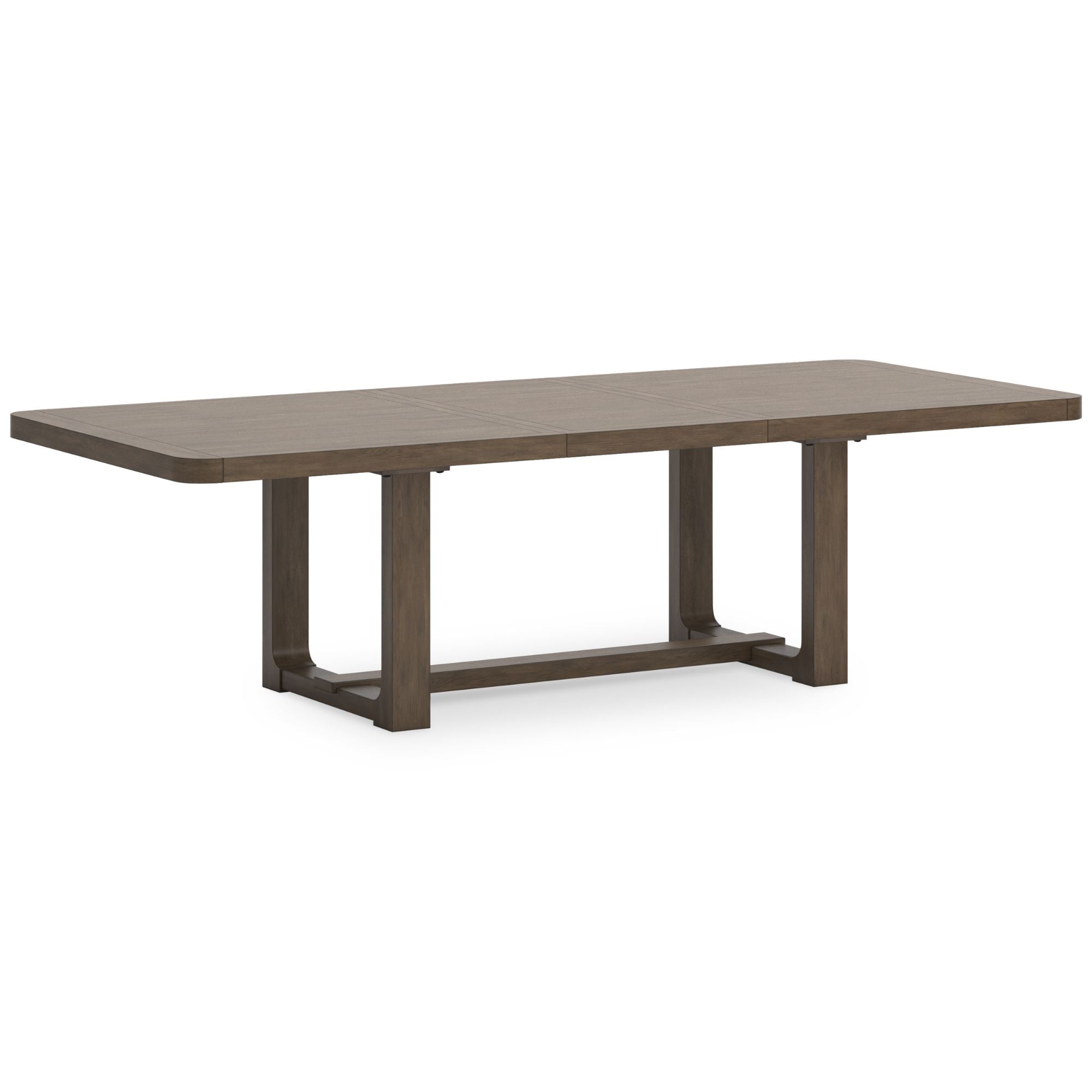 Cabalynn RECT dining room extension table by Signature Ashley showing a spacious wooden table with extendable leaves.
