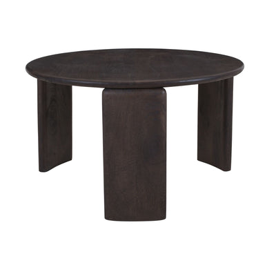 Table d'appoint ronde Reyna avec rangement noire et blanche