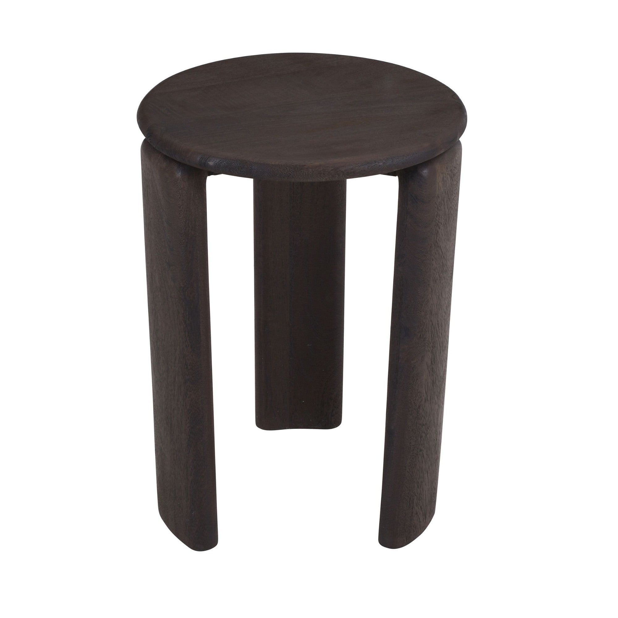 Table d'appoint ronde Reyna avec rangement noire et blanche