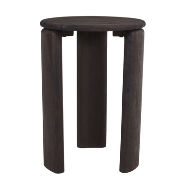 Table d'appoint ronde Reyna avec rangement noire et blanche