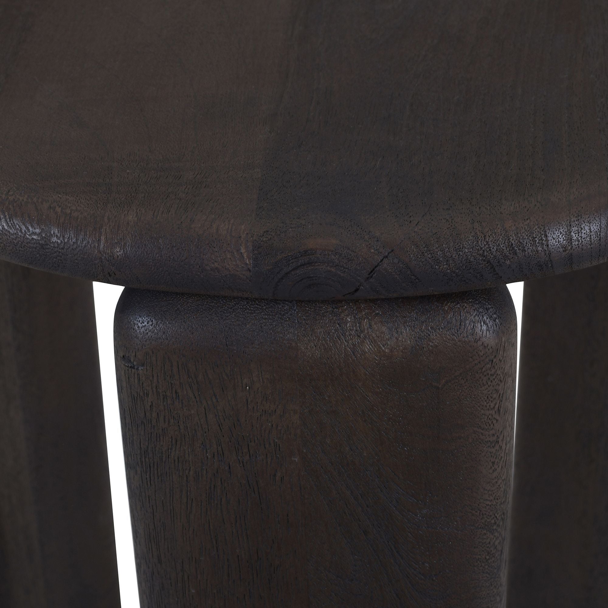 Table d'appoint ronde Reyna avec rangement noire et blanche